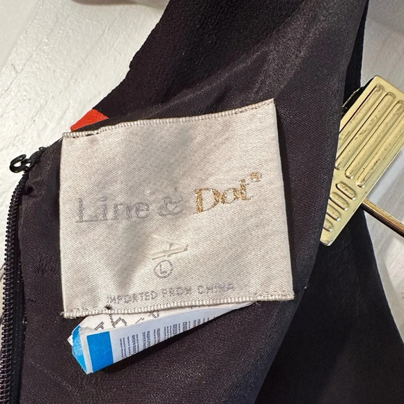 LINE & DOT Anthropologie Retro SILK Sleeveless Maxi Dress L Splash Autumn Spooky - Picture 7 of 12